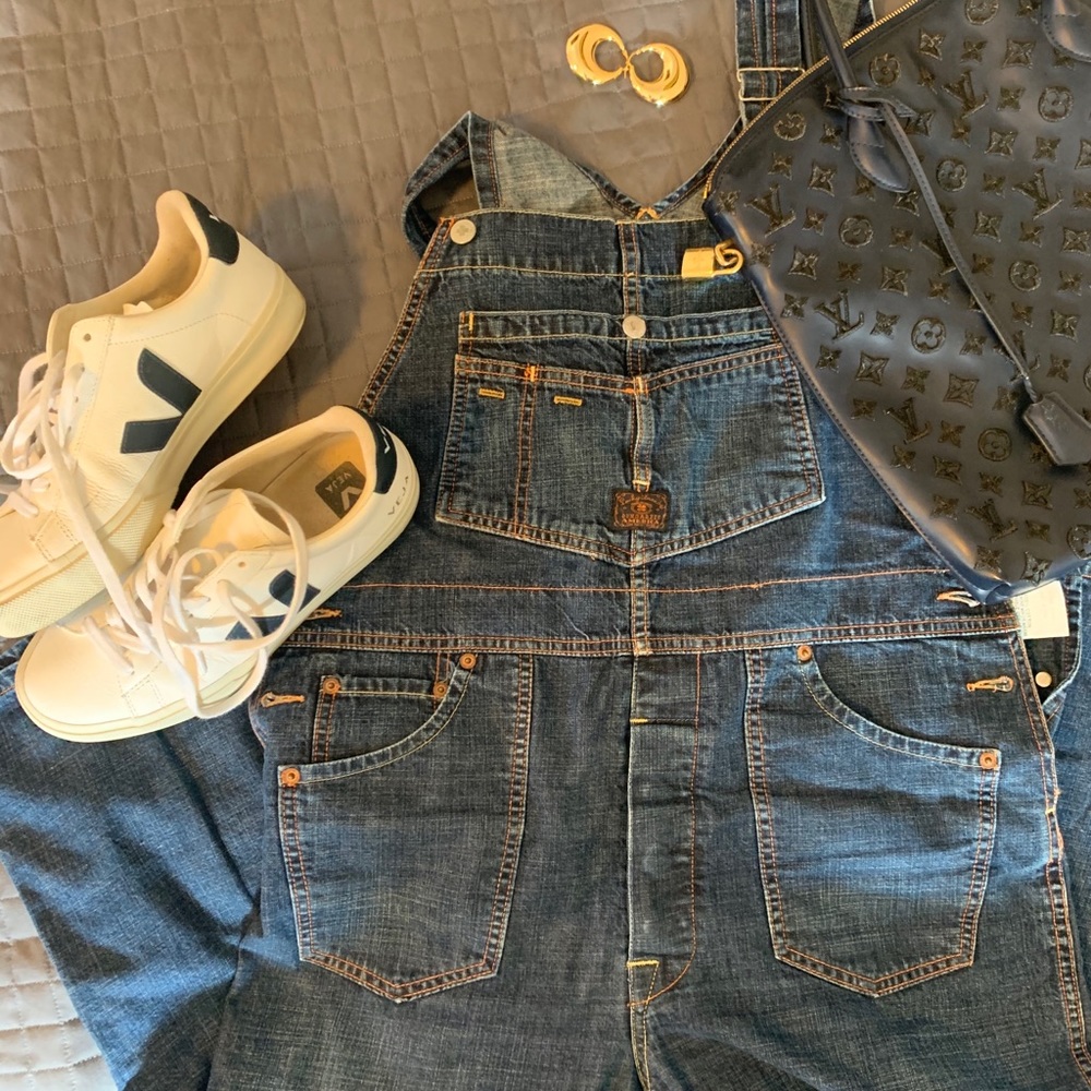 Lucky Brand Dungaree denim overalls SZ Medium
